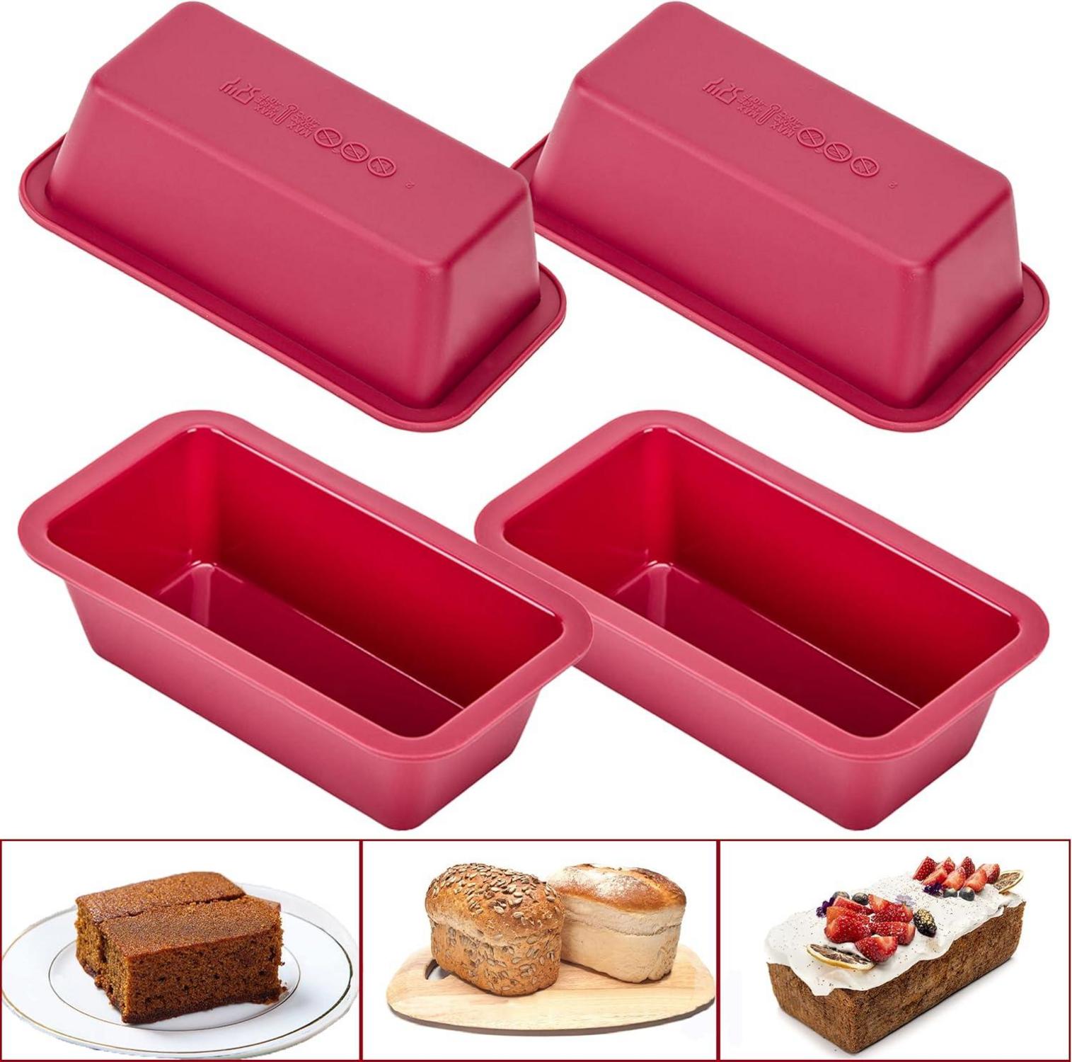 Silikon Mini Brotbackform 4 Stück Kuchen Backformen Set