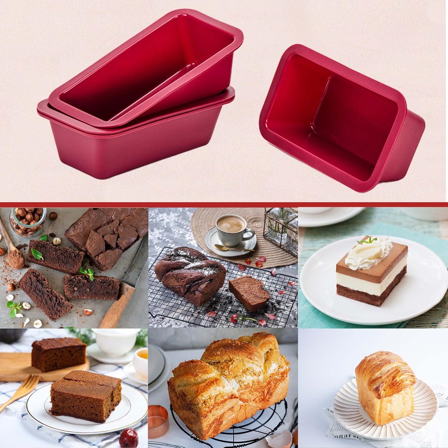Silikon Mini Brotbackform 4er Set Kuchenform Kastenform 15,5cm Mini-4PCS