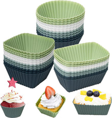 Silikon Muffinförmchen Set 24 Stück Mini Cupcake Backform Antihaft