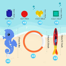 20 Stück Tauchspielzeug Set Pool Tauchringe Torpedos