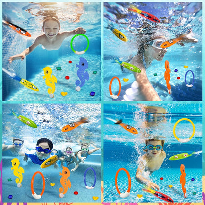 20-teiliges Tauchspielzeug Set für Kinder, Pool Spielzeug mit
