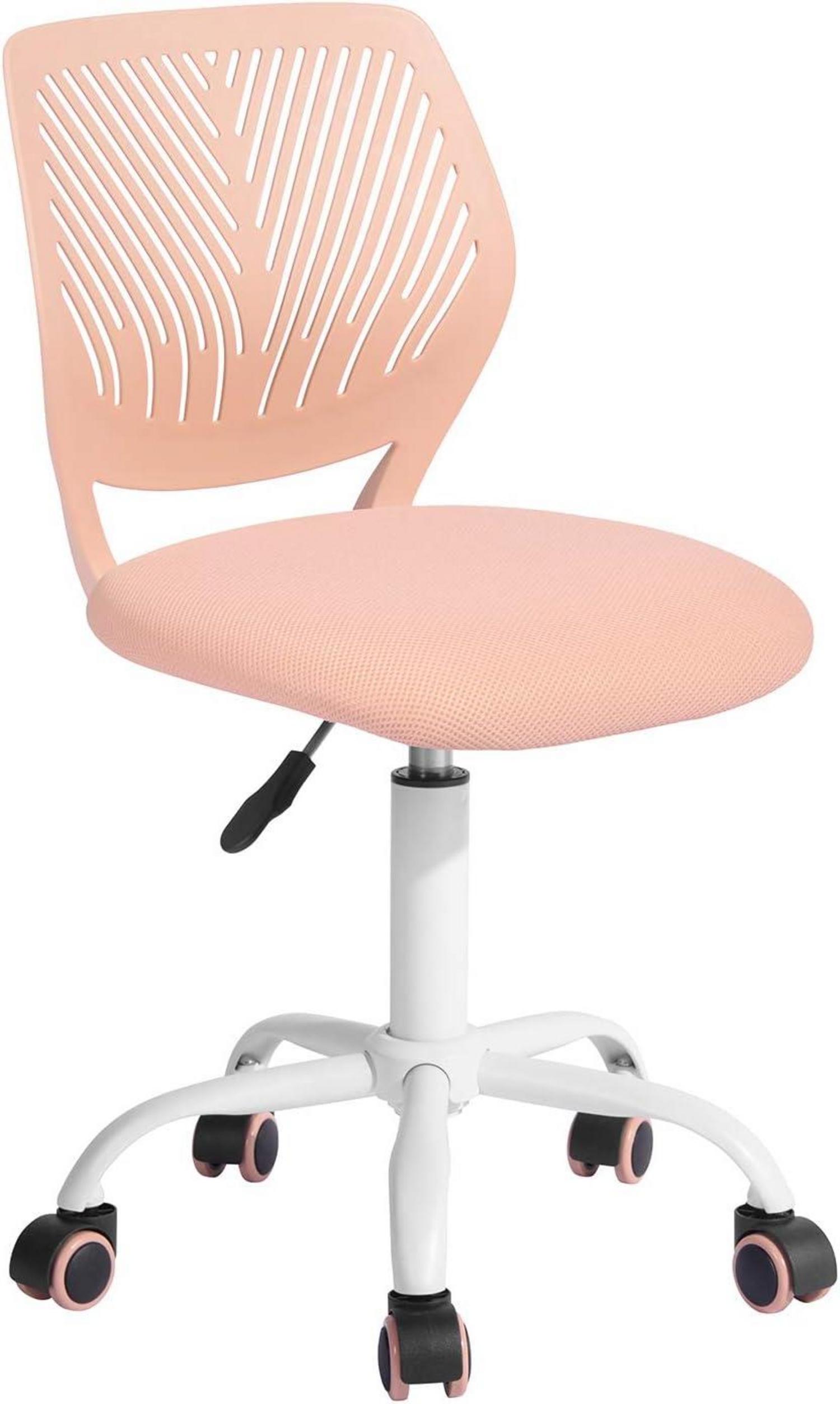 Ergonomischer Bürostuhl mit Stoff-Sitz, justierbar, Hellrosa