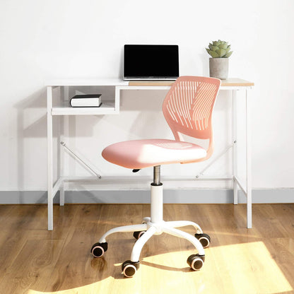 Schreibtisch Stuhl Stoff Sitz Büro Stuhl Hellrosa ergonomisch 360°-Rotation