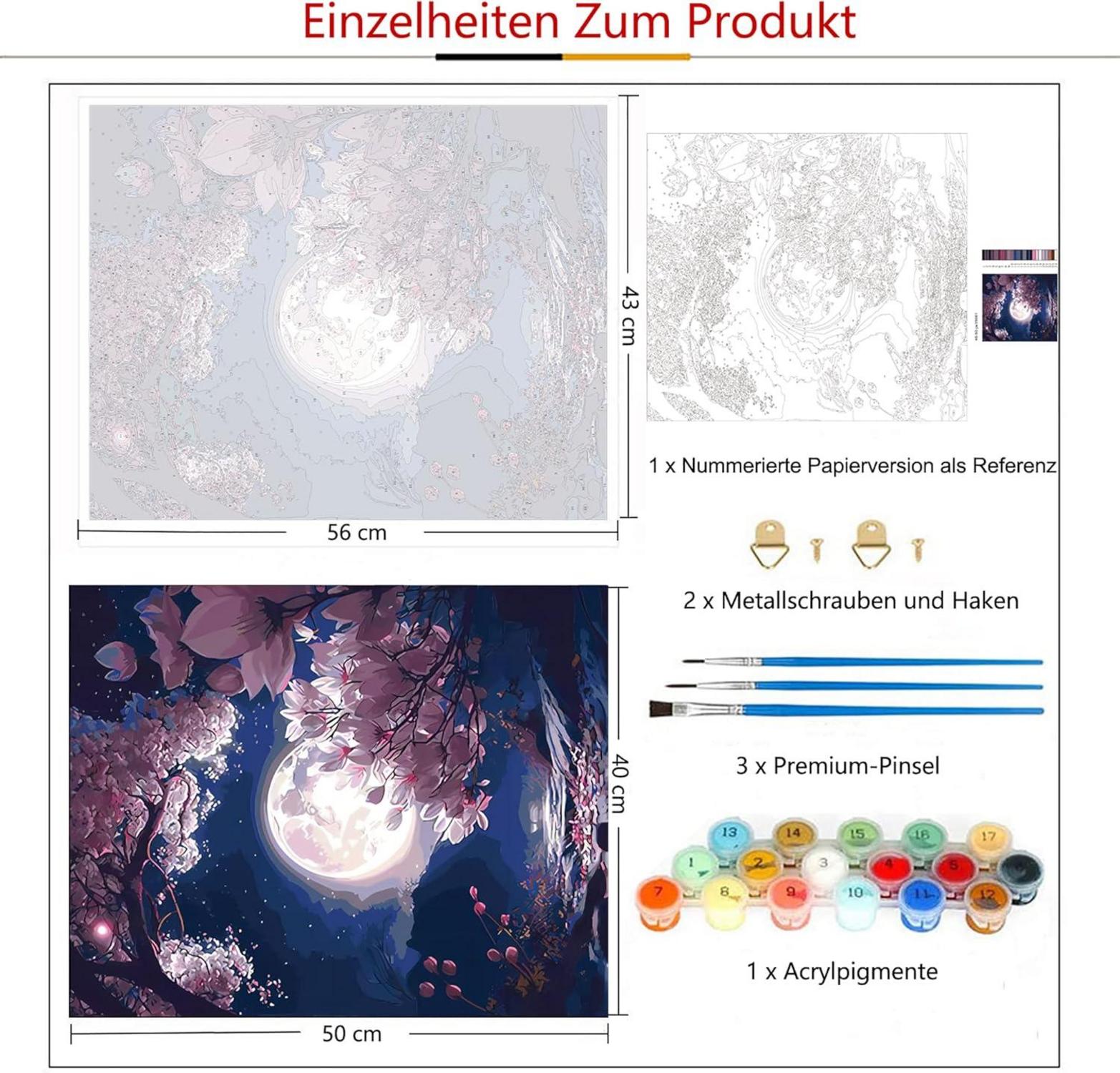 Malen Nach Zahlen Erwachsene Landschaft DIY Ölgemälde