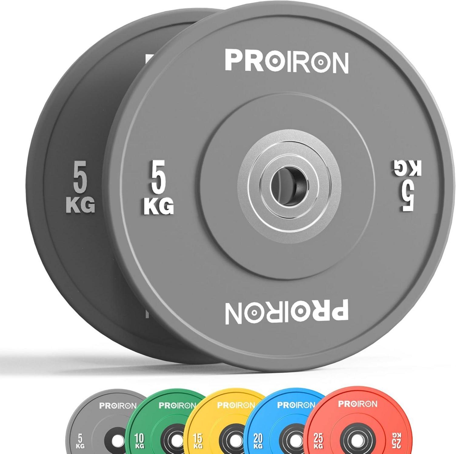 PROIRON Olympic Bumper Plates 50mm Hartgummi 5-25kg 2x5KG