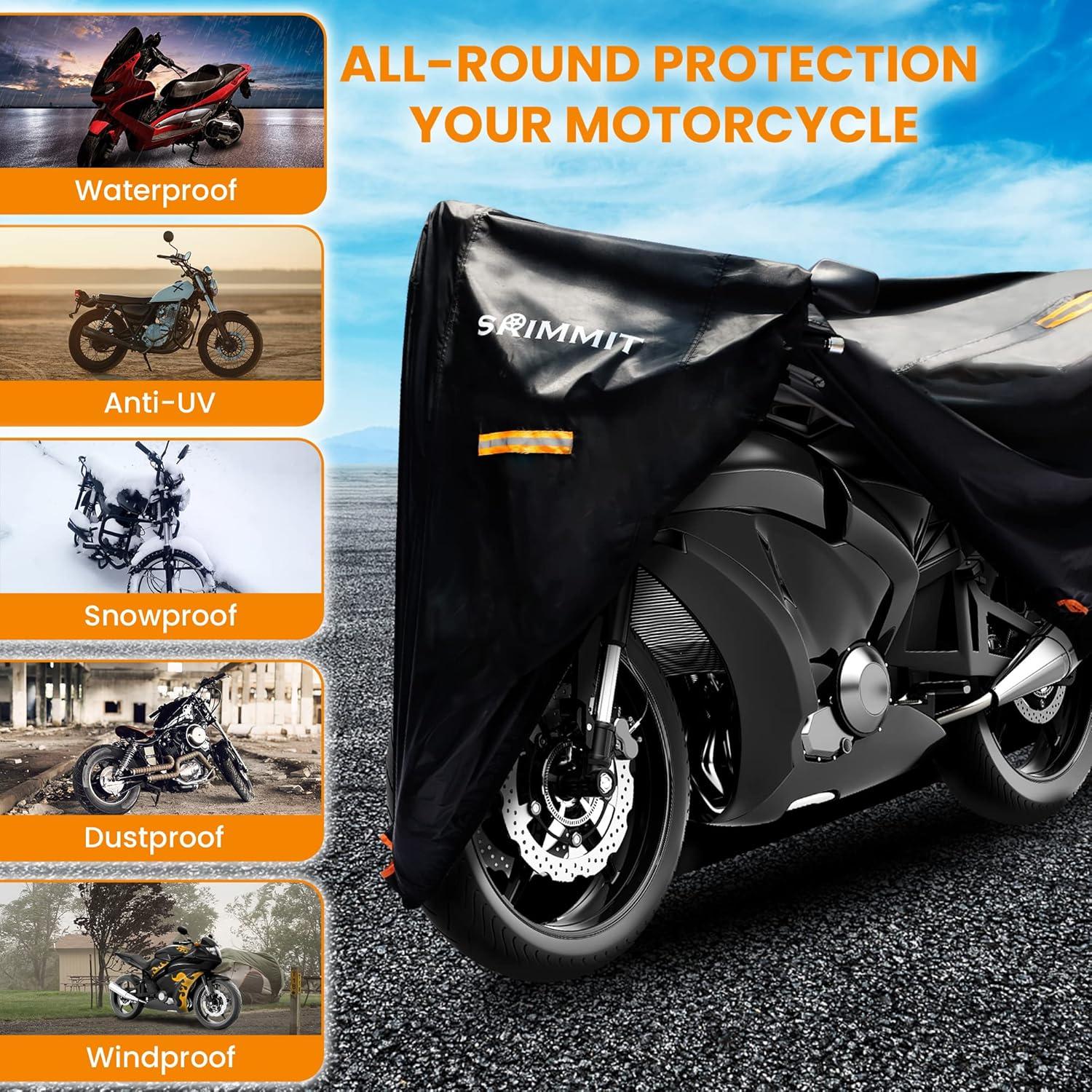 Motorradgarage Winterfest Wasserdicht XXL Oxford-Stoff Reflektorstreifen