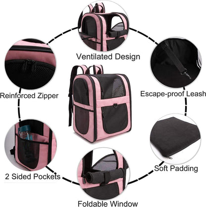 Haustier Rucksack Tragetasche für 2-12kg Katzen Hunde weich faltbar