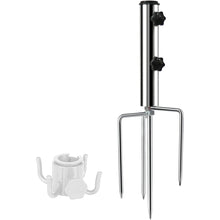 Schirmständer 4 Heringe Abnehmbar Einstellbar Metall Bodenanker für Sonnenschirm