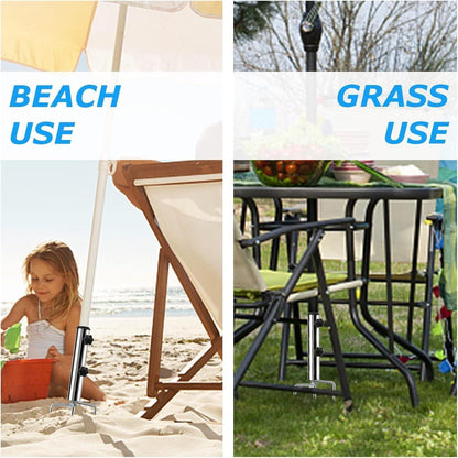 Schirmständer 4 Heringe Abnehmbar Einstellbar Metall Bodenanker für Sonnenschirm