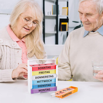 Opret Tablettenbox 7 Tage 4 Fächer BPA-frei Organizer