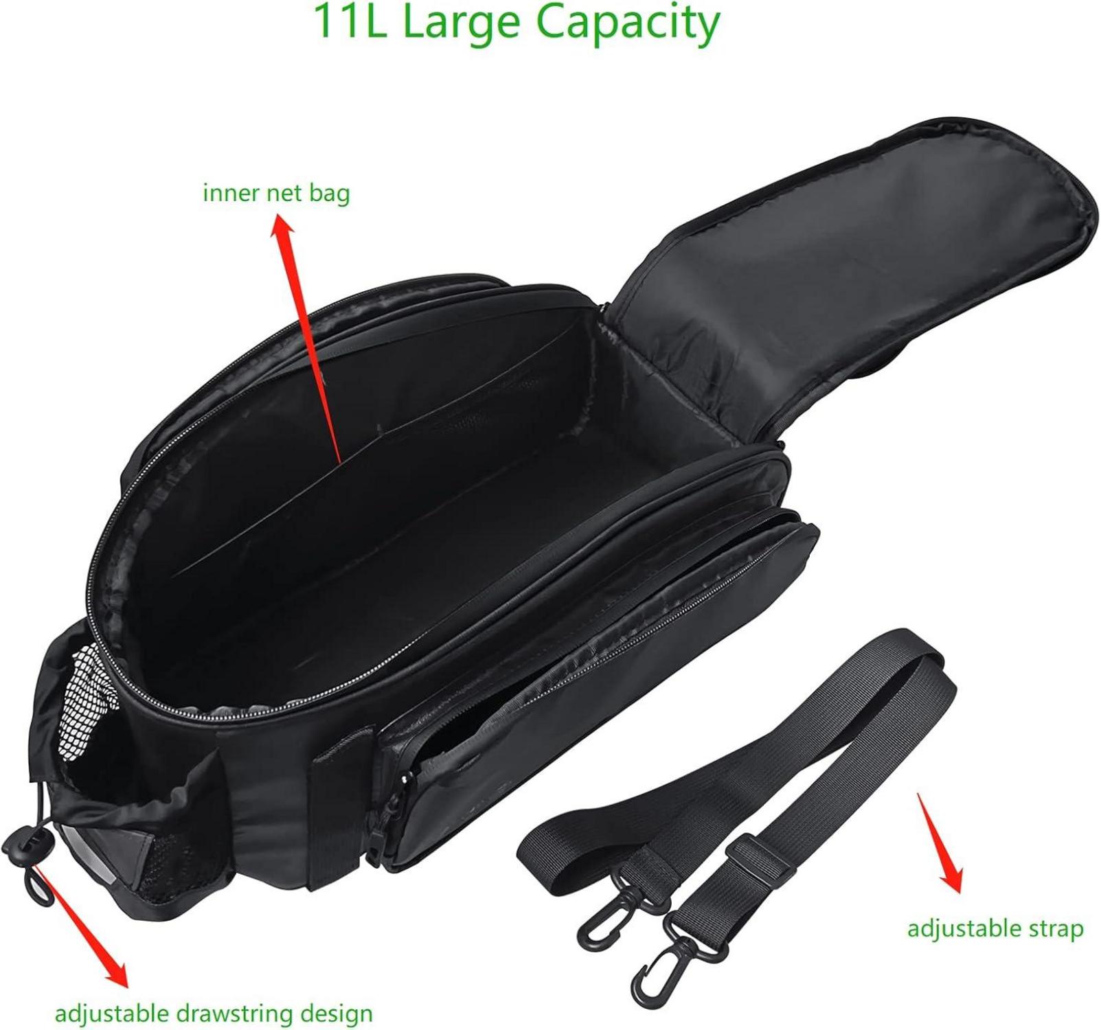 Fahrradtasche Gepäckträger Reflektierend 11L Wasserfest PU-beschichtet