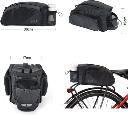 Fahrradtaschen 11L Gepäckträgertasche Reflektierend Multifunktional