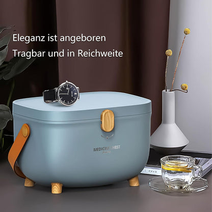 Hausapotheke Medizinbox mit Griff, Blau