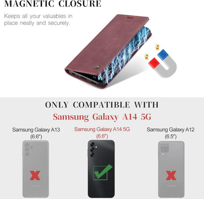 Samsung Galaxy A14 5G Hülle - Premium Leder Flip Case