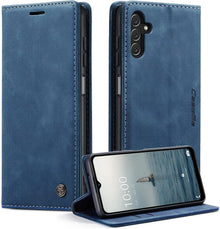 Schutzhülle Samsung Galaxy A14 5G Flip Case Leder Blau