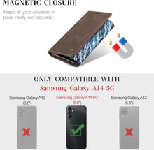Samsung Galaxy A14 5G Handyhülle Premium Leder Klapp Case