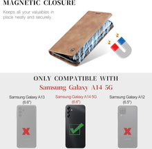 Samsung Galaxy A14 5G Handyhülle Lederhülle Braun Magnet
