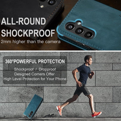 Handyhülle für Samsung Galaxy A34 5G Lederhülle Flip Case Blaugrün