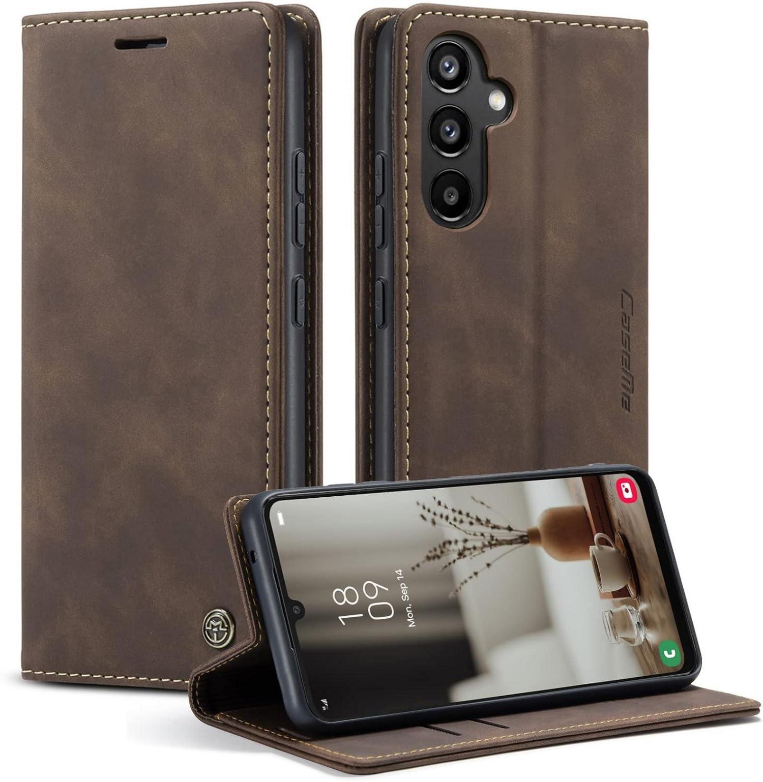 Handyhülle Samsung Galaxy A34 5G Leder Klapphülle Standfunktion Magnet