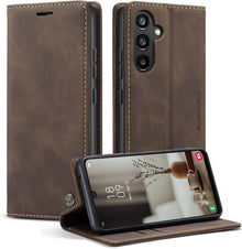 Handyhülle Samsung Galaxy A34 5G Leder Klapphülle Standfunktion Magnet