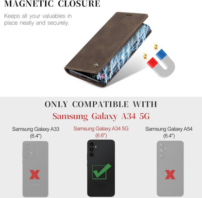 Schutzhülle Samsung Galaxy A34 5G Lederhülle Standfunktion