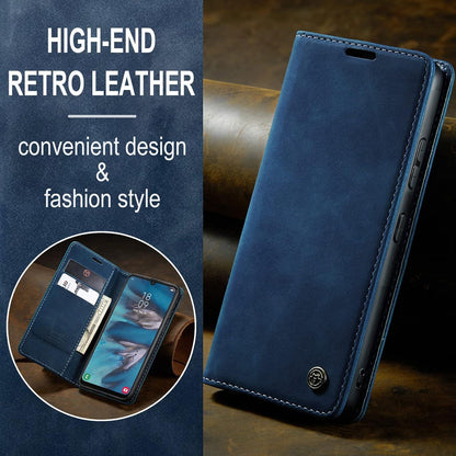 Handyhülle Samsung Galaxy A34 5G Leder Klapphülle Blau Magnet
