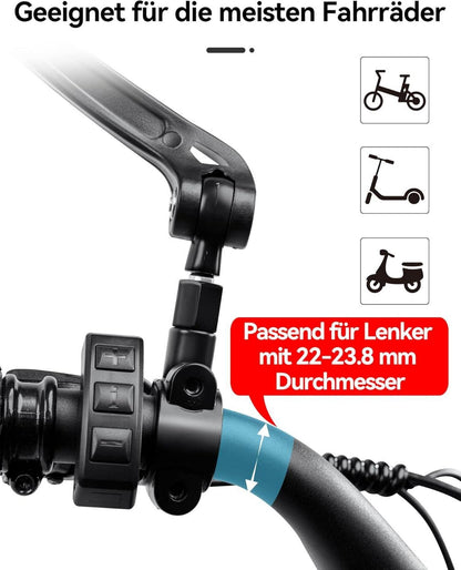 Fahrradspiegel extra große Spiegelfläche schlagfestes