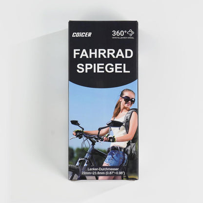 Fahrradspiegel schlagfestes Echtglas HD Vision 360 Grad verstellbar