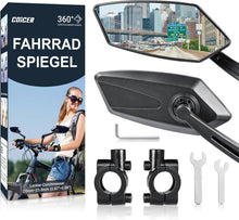 Fahrradspiegel mit Echtglas | Große Spiegelfläche | klappbar | für