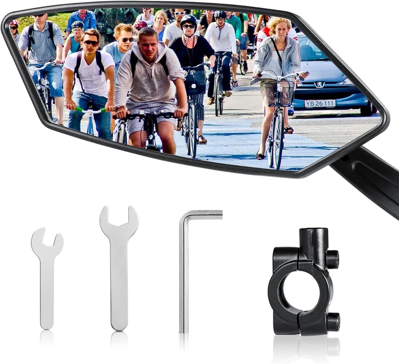 Fahrradspiegel E-Bike Links HD 360° Drehbar Klappbar Lenker