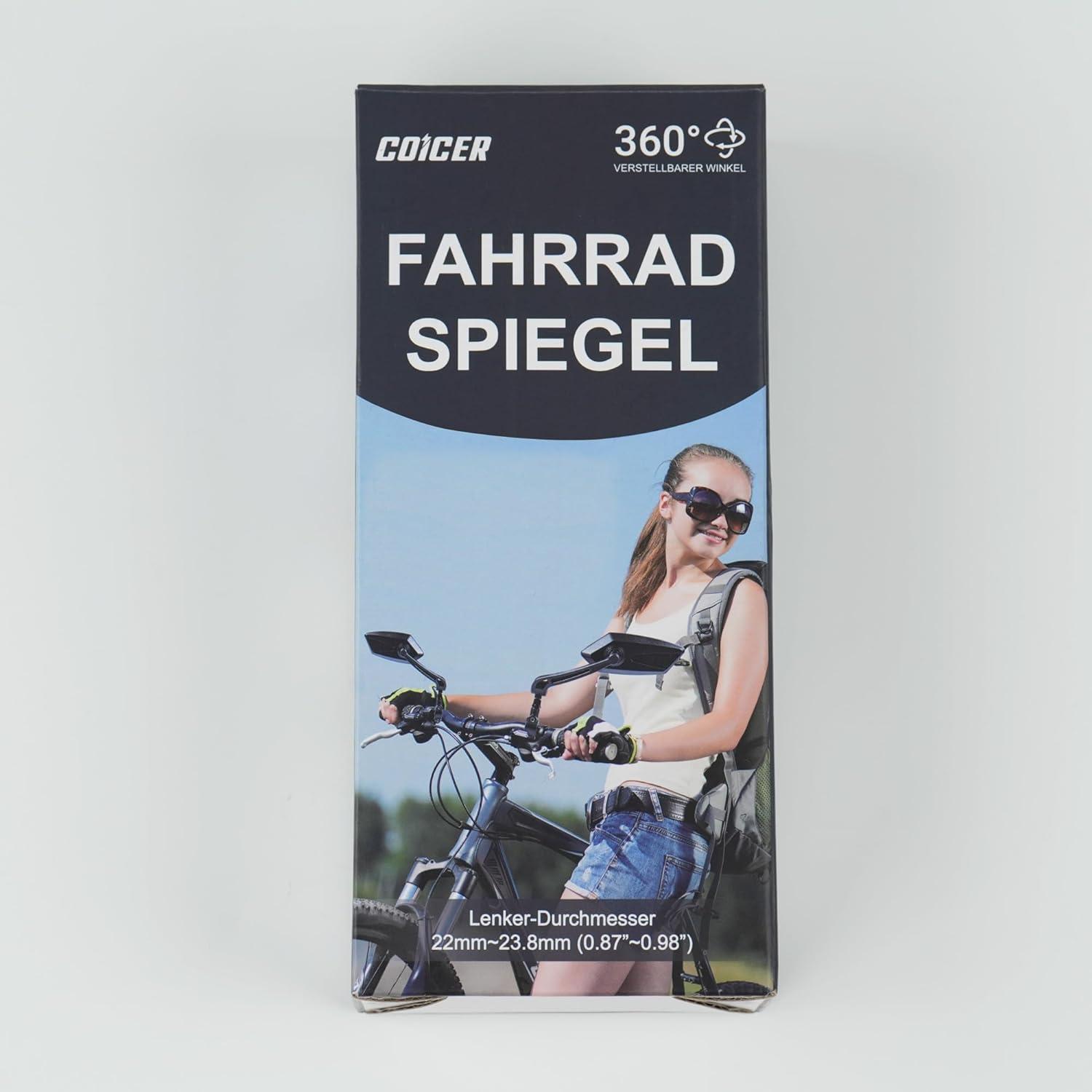 Fahrradspiegel E-Bike HD 360° Drehbar Klappbar Lenker Rückspiegel Große