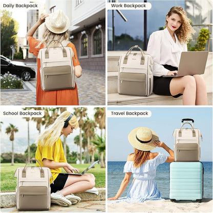 Rucksack Damen 17 Zoll Laptop USB Ladeanschluss Wasserdicht