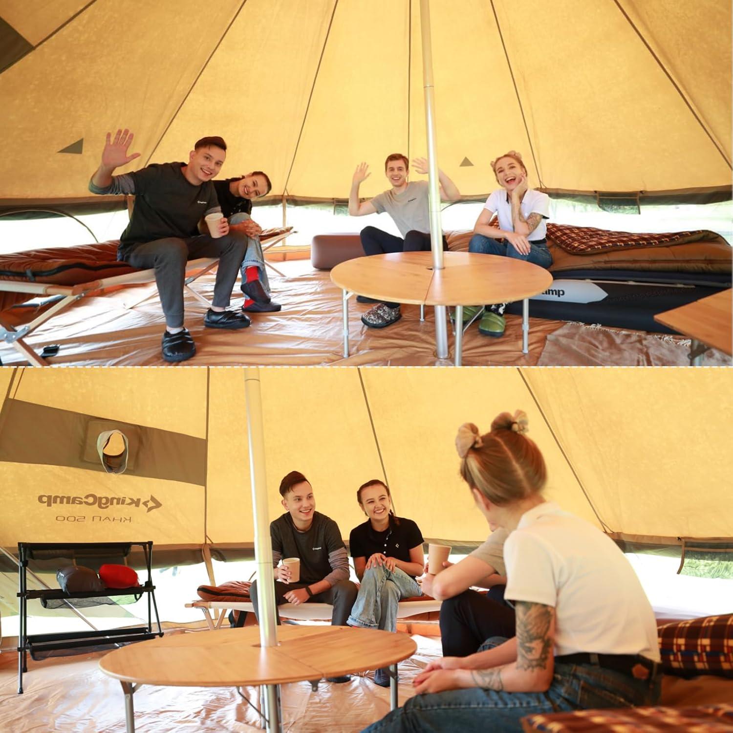 KingCamp Khan Camping Baumwolle Pyramidenzelt 4m Wasserdicht Luxus