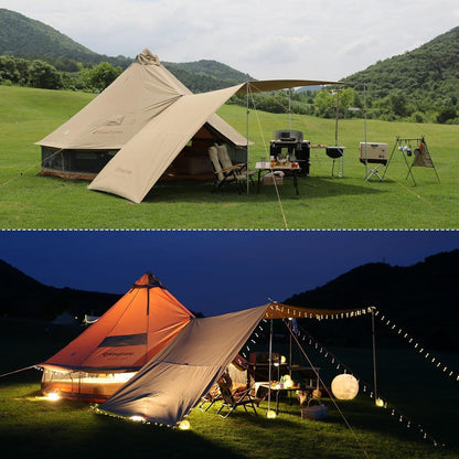 KingCamp Khan Camping Baumwolle Pyramidenzelt 4m Wasserdicht Luxus