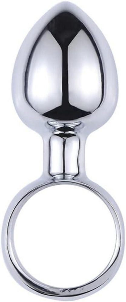 Mini Analplug Set mit Zugring Edelstahl für Analtraining