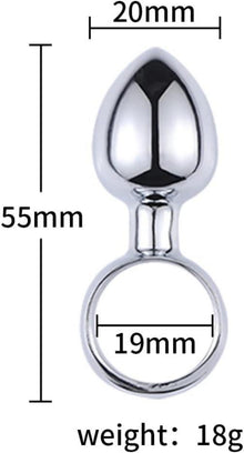 Mini Analplug Set Edelstahl Zugring Butt plug Anfänger 5