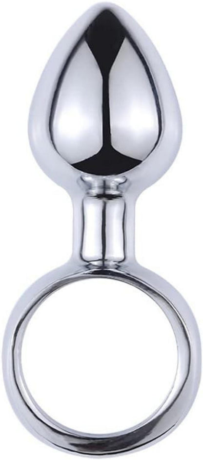 Mini Analplug Set mit Zugring Edelstahl für Anfänger