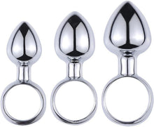 Mini Analplugs Klein Glühbirne Edelstahl Zugring Set Butt Plug