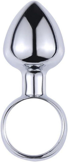 Mini Analplug Set Edelstahl mit Zugring und Glühbirne