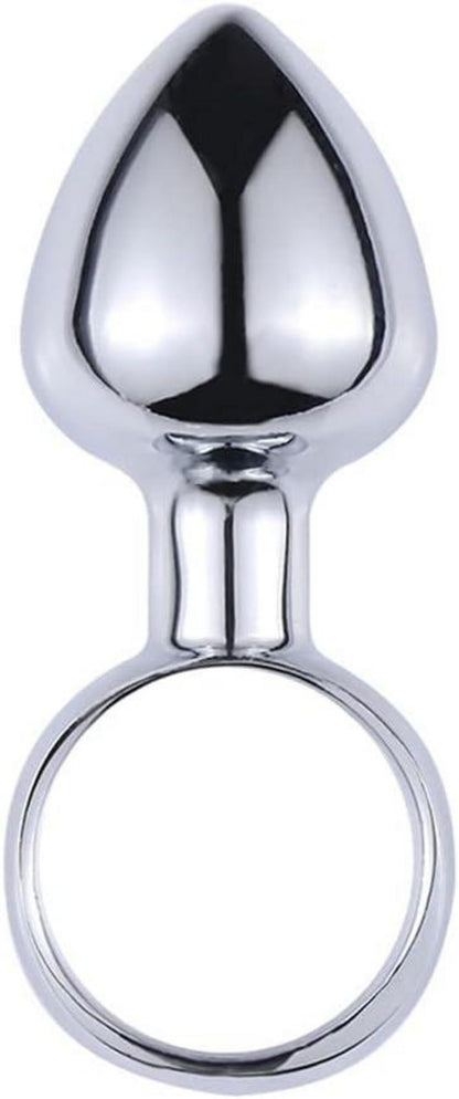 Mini Analplug Set Edelstahl mit Zugring und Glühbirne