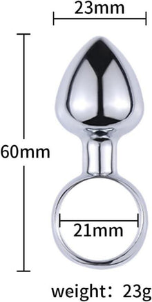 Mini Analplug Set Edelstahl Zugring Glühbirne Anfänger Butt