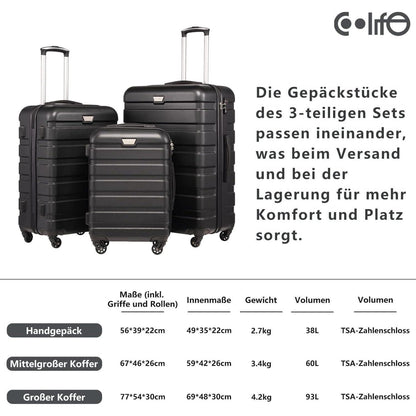 Großer Reisekoffer Dunkelblau mit TSA-Schloss & 4 Rollen