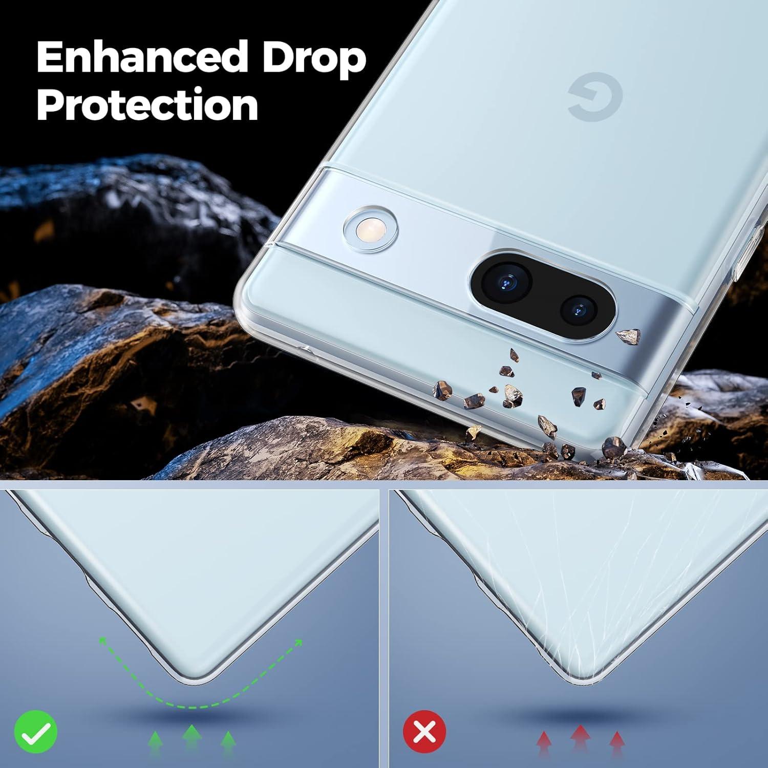 Transparente TPU Hülle für Google Pixel 7A - Stoßfest Slim Case