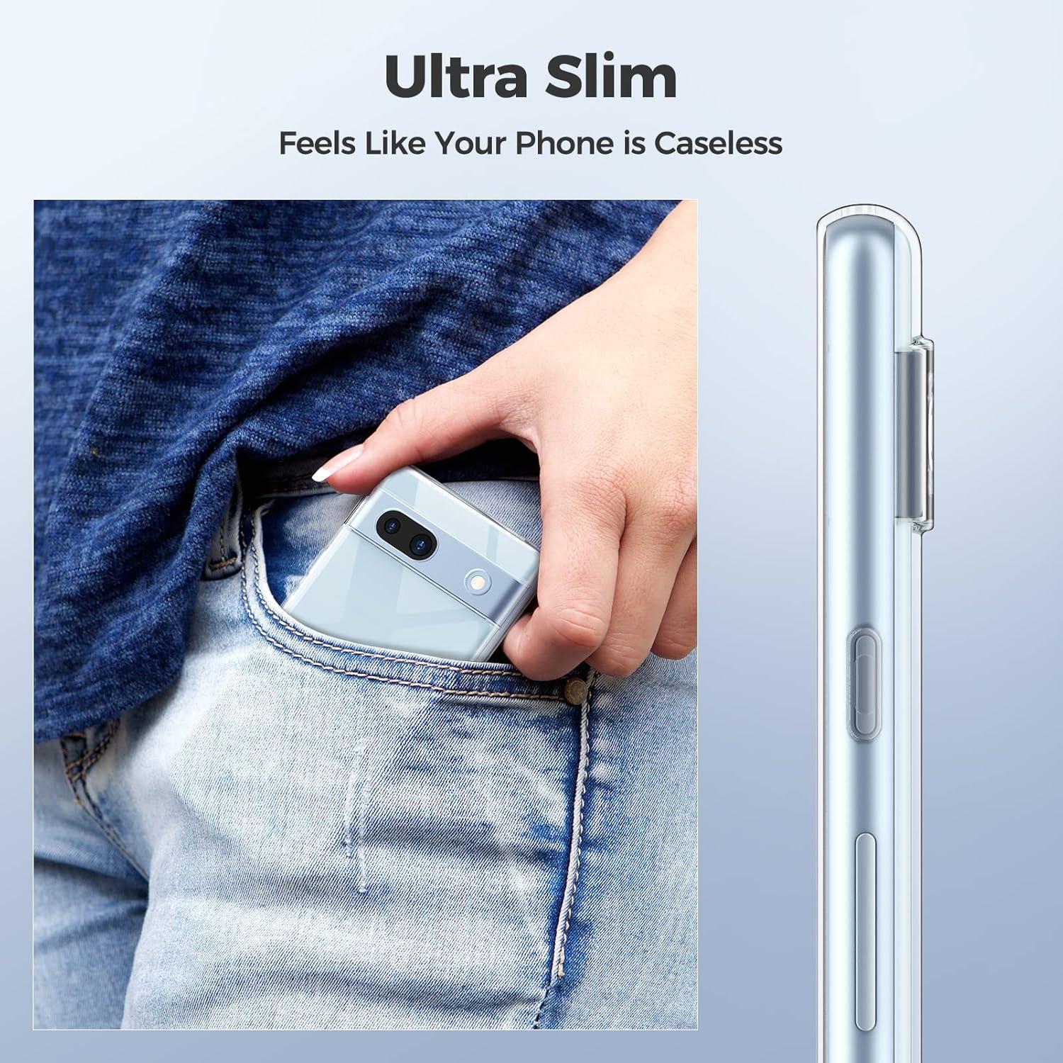Transparente TPU Hülle für Google Pixel 7A - Stoßfest Slim Case