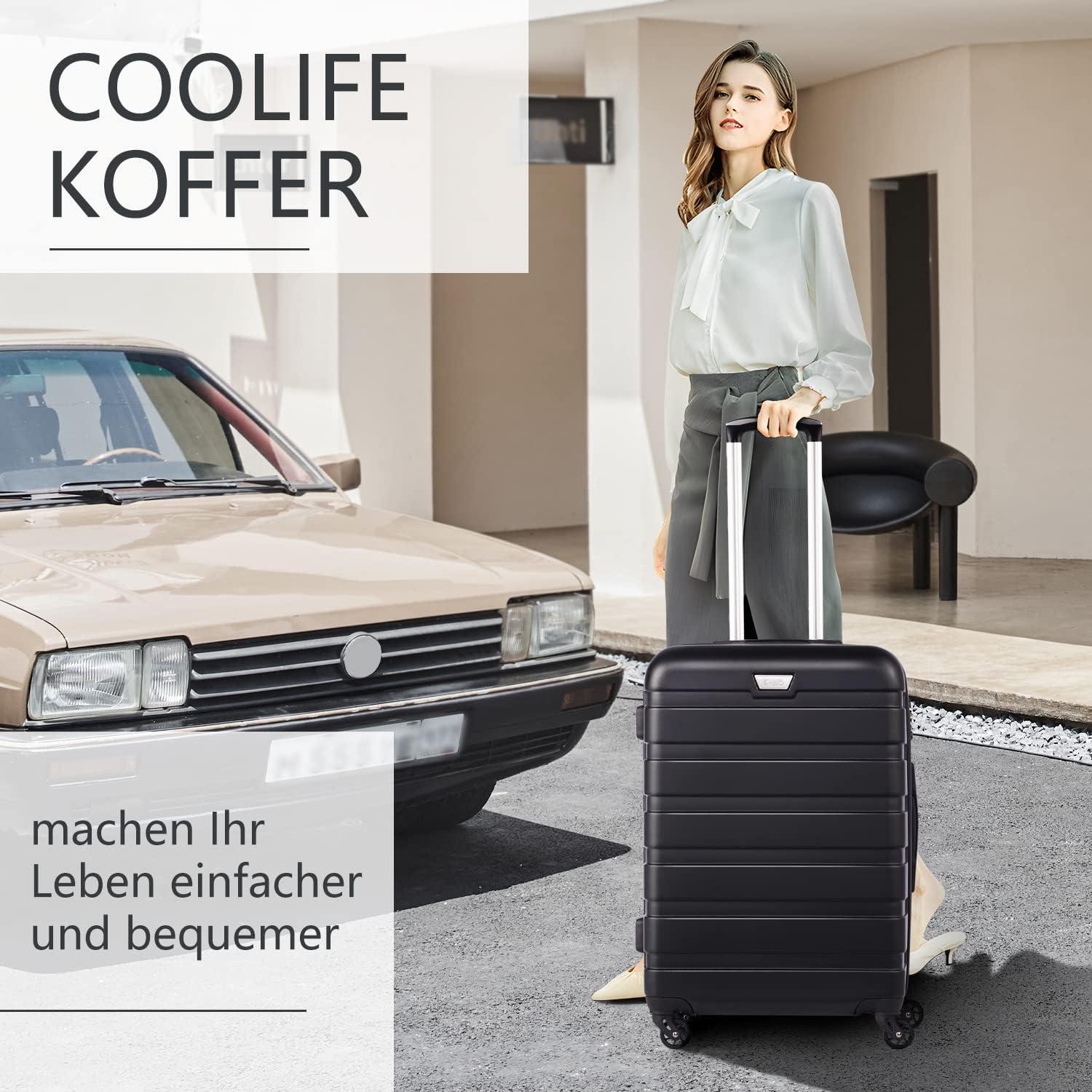 COOLIFE Premium Hartschalenkoffer Handgepäck 4 Rollen