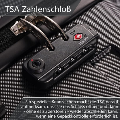 COOLIFE Premium Hartschalenkoffer 4 Rollen Handgepäck Apfelgrün