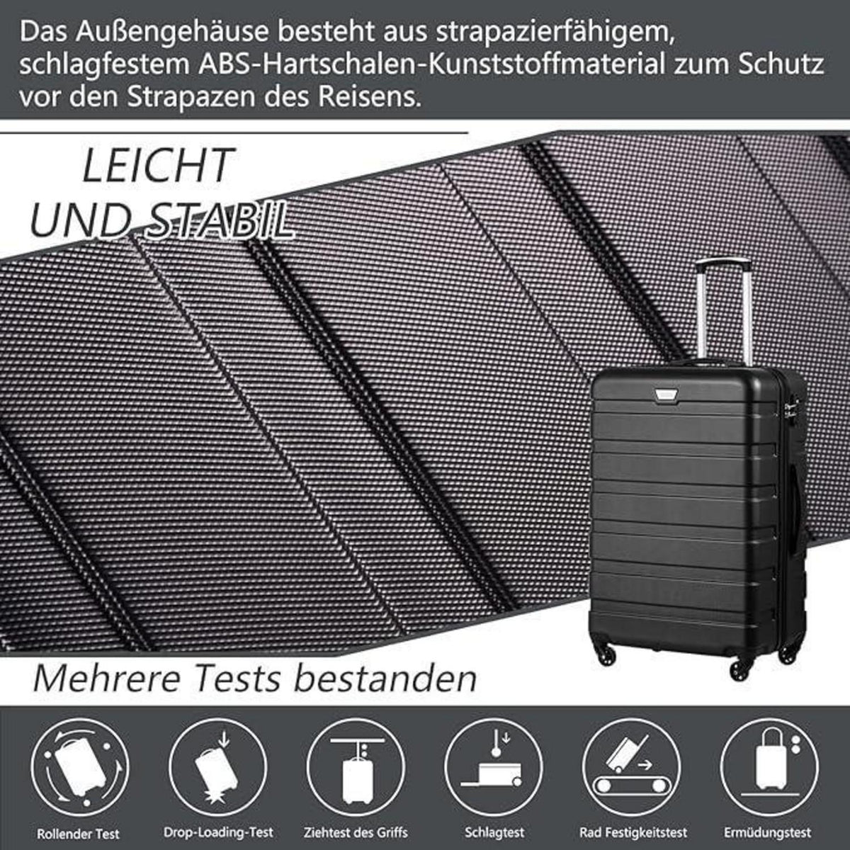 Hartschalenkoffer Mittelgrösse Apfelgrün mit TSA-Schloss