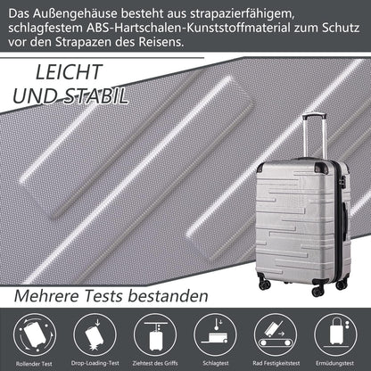 Hartschalen-Koffer TSA-Schloss, 4 Rollen Navy Blau