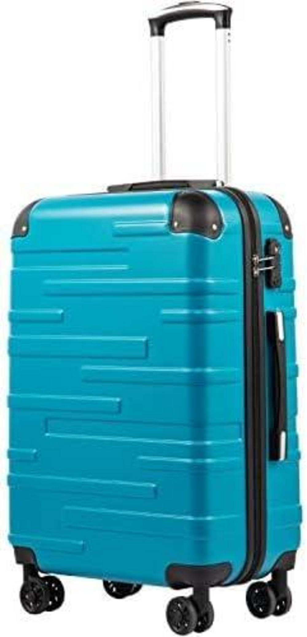 COOLIFE Hartschalen-Koffer Rollkoffer TSA-Schloss Türkisgrün 67cm