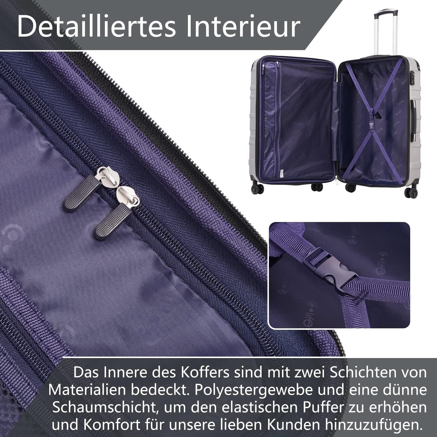 Hartschalen-Koffer Rollkoffer Reisekoffer Vergrößerbares Gepäck